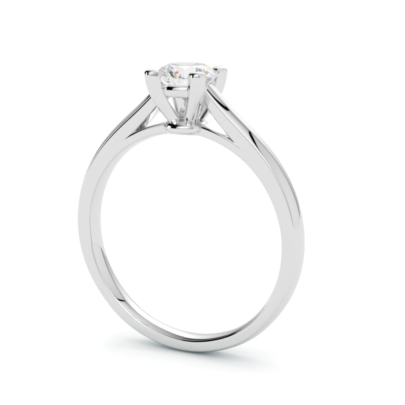 Pierścionek z diamentem Olivia – złoto białe 750 – GOLDPORT